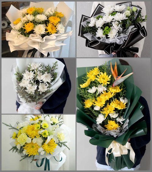 山东淄博张店区公园街道白事花束代送